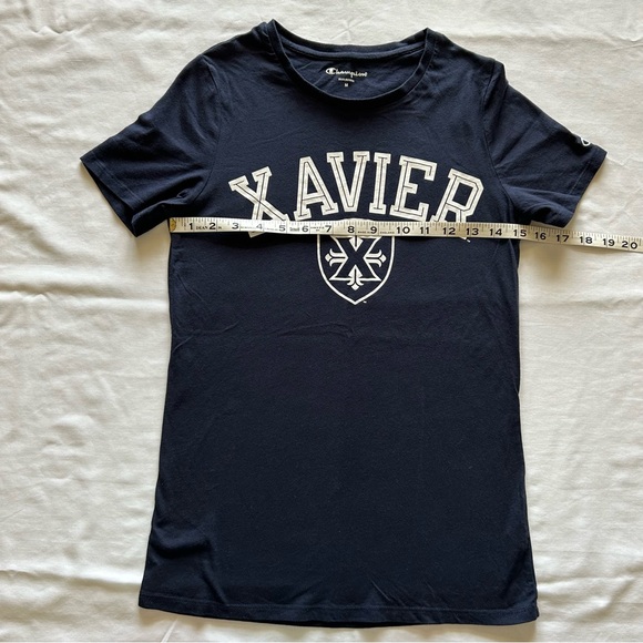 Champion Xavier University Blue “Xavier” and “Crest” Short Sleeve T Shirt Size M - Picture 8 of 9